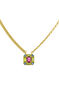 Gold-plated silver necklace with gemstone motif, J04918-02-RO-PE-LB