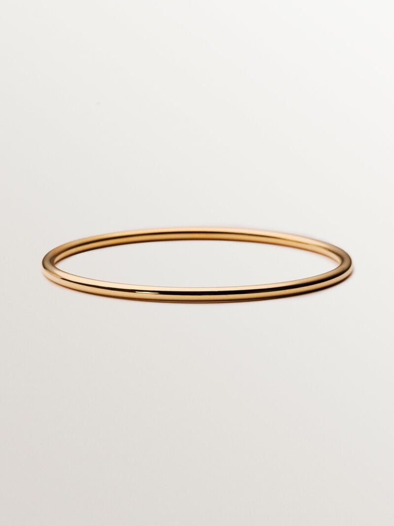Rigid weekly style bracelet in 18K yellow gold plated 925 silver. image number 0