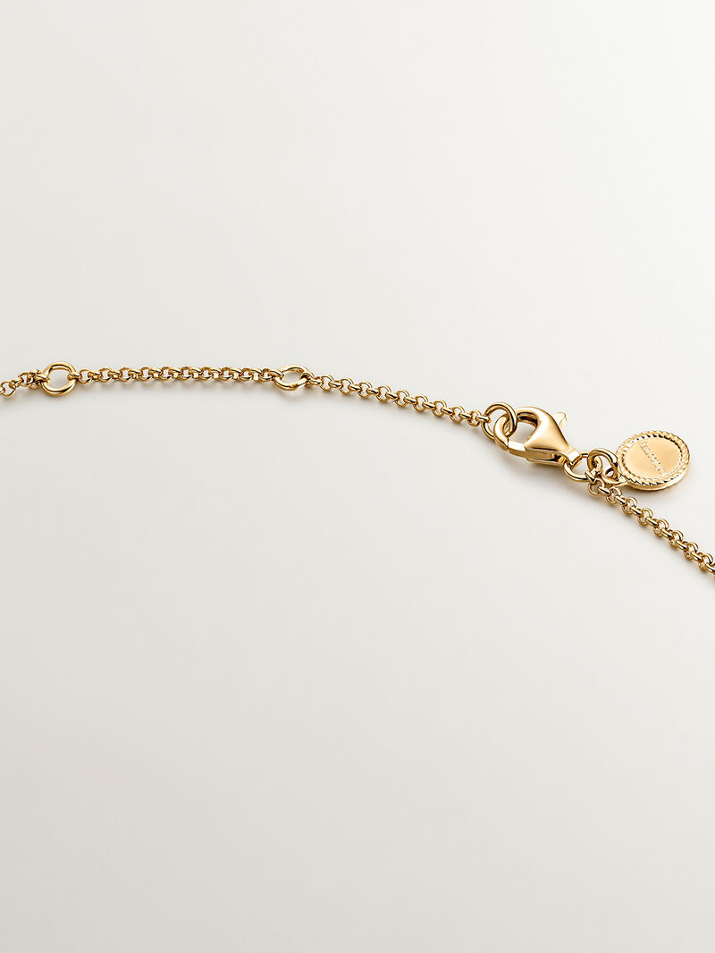 925 Silver pendant bathed in 18K yellow gold with a cross image number 6