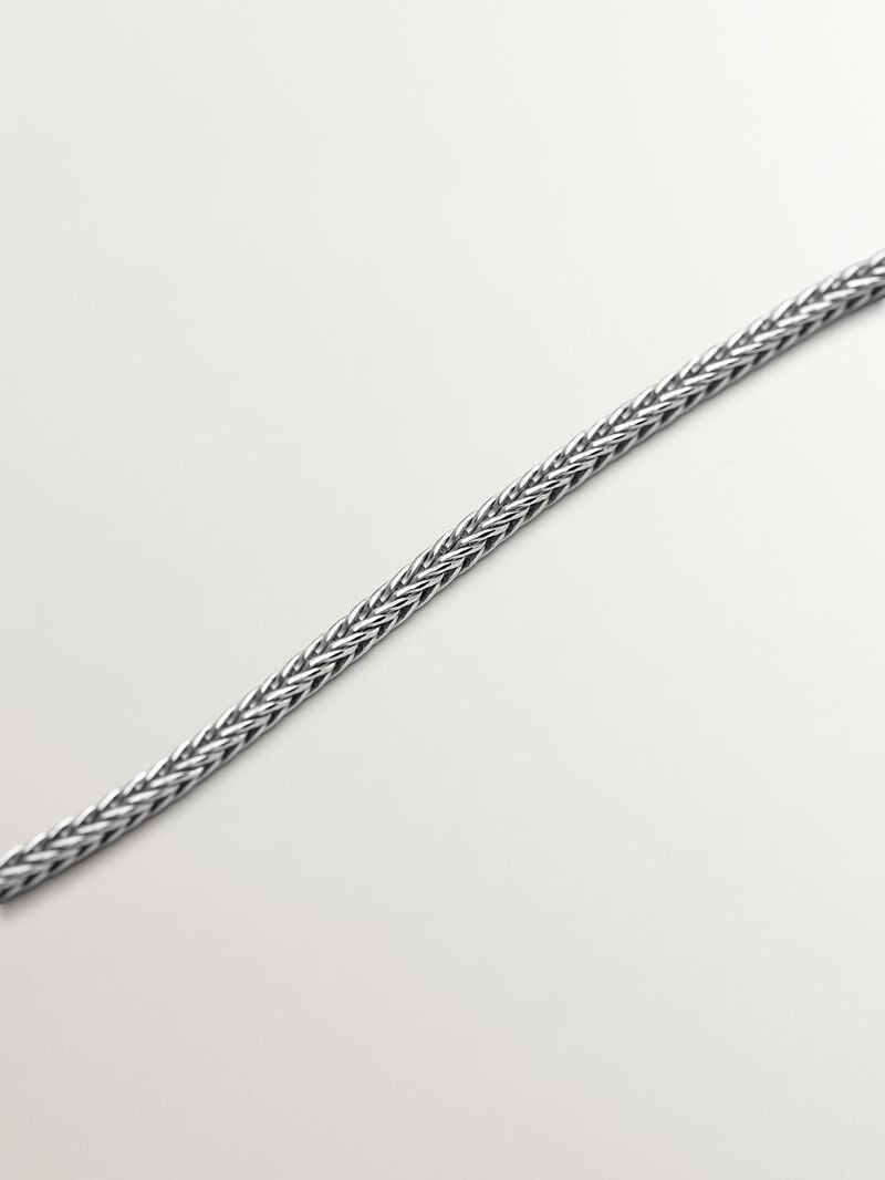 Oval-shaped 925 silver pendant with embossing. image number 4