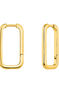 Gold-plated silver rectangular earrings  , J04644-02