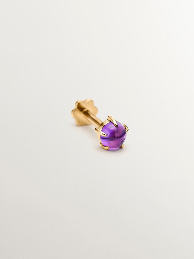 18K yellow gold piercing with a bit of aze image number 2