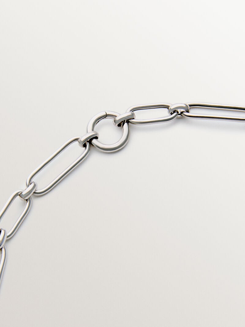 925 silver chain with rectangular links image number 4