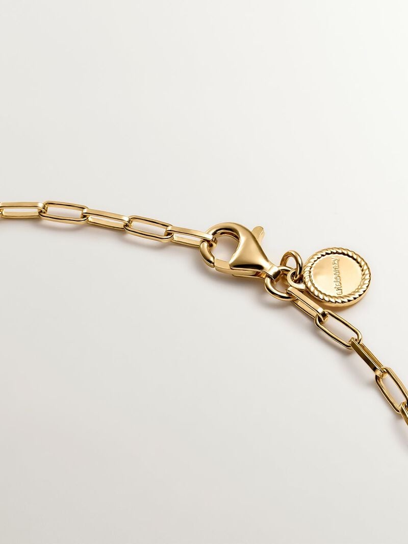 Rigid necklace made of 925 sterling silver coated in 18K yellow gold. image number 4