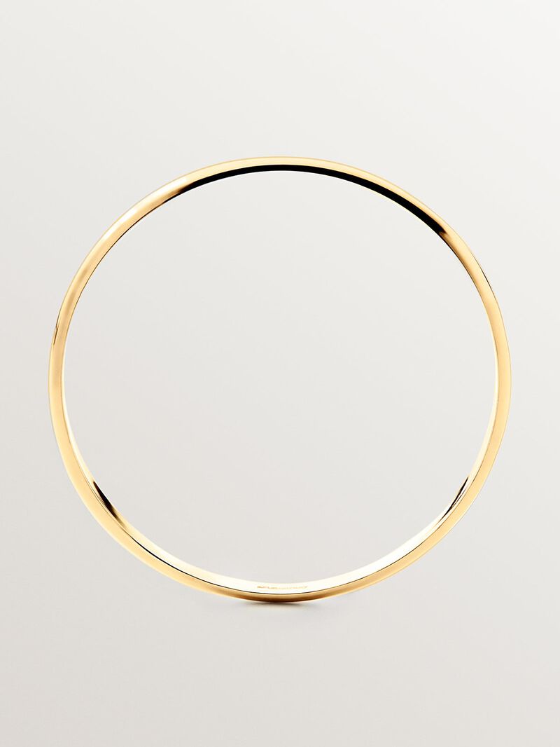Rigid weekly style bracelet in 18K yellow gold plated 925 silver. image number 4