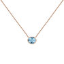 Rose gold plated topaz necklace , J04687-03-SB