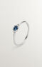 Bague saphir et diamants en or blanc , J04067-01-BS