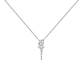 9kt white gold diamond teardrop necklace, J04962-01,hi-res
