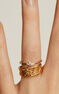 18kt rose gold triple ring with diamonds, J04436-03