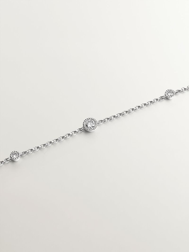18K white gold bracelet with 0.097 cts diamonds ISI2 image number 2