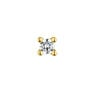 Gold solitaire earring 0.05 ct. diamond, J00887-02-05-H