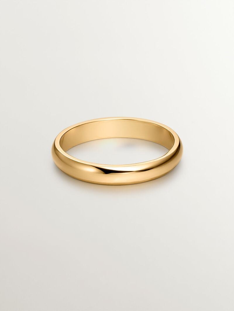 Half round 18k yellow gold ring 3.15mm image number 3