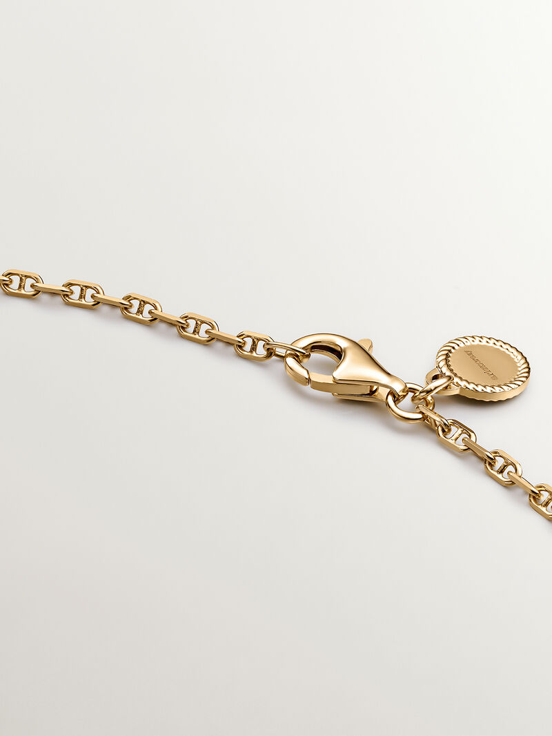 18K Yellow Gold Plated 925 Silver Curb Chain image number 4