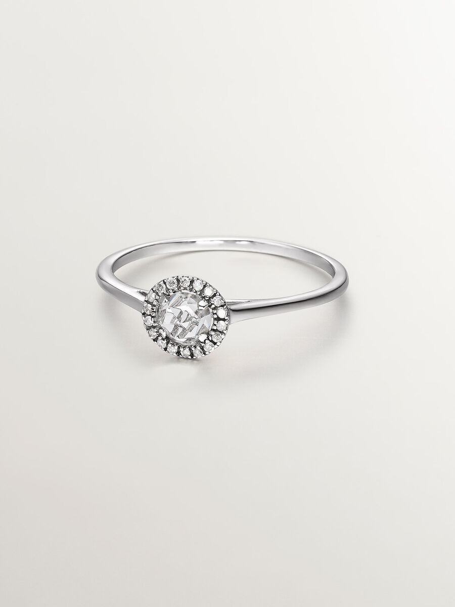Silver ring diamonds topaz , J01294-01-WT, hi-res