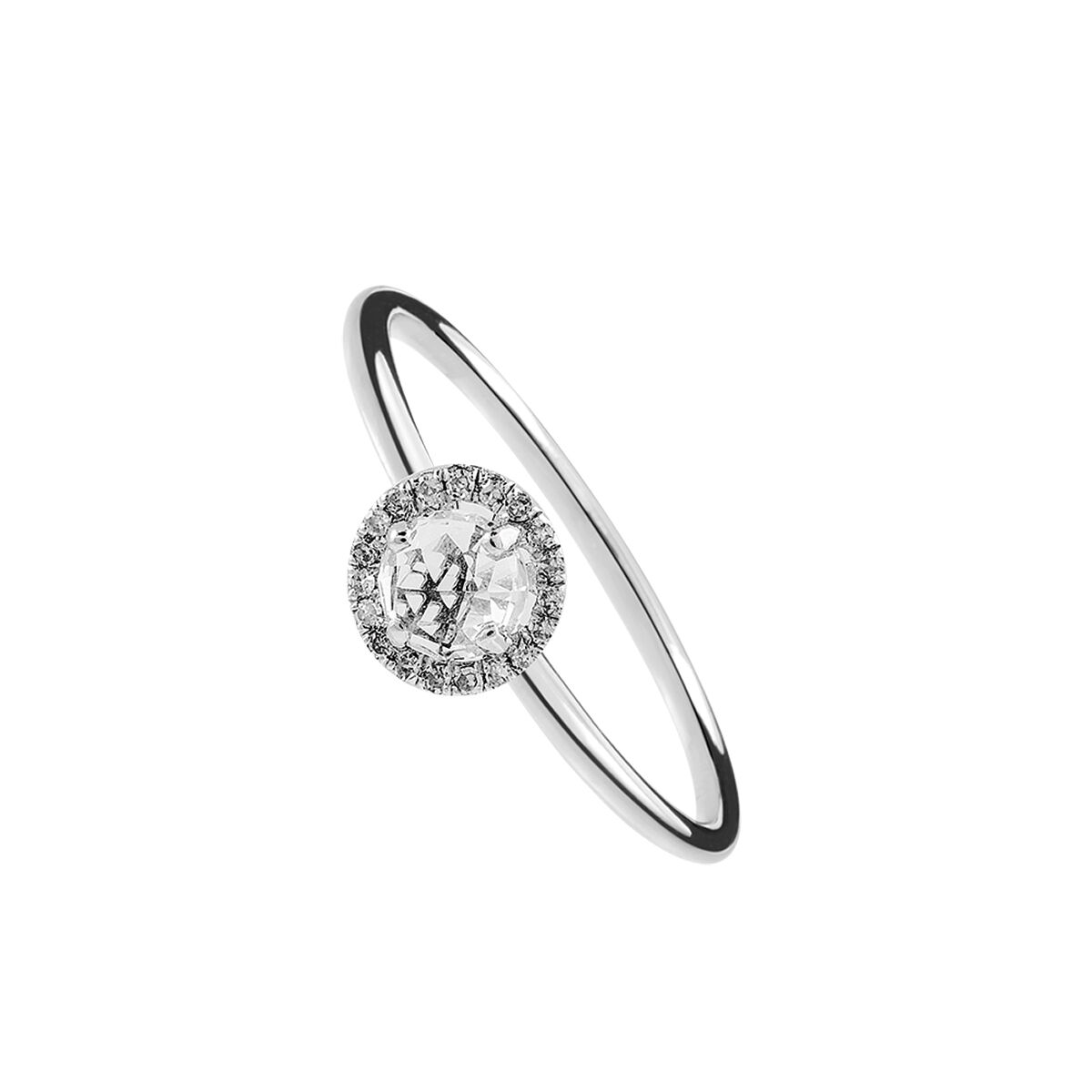 Silver ring diamonds topaz , J01294-01-WT, hi-res