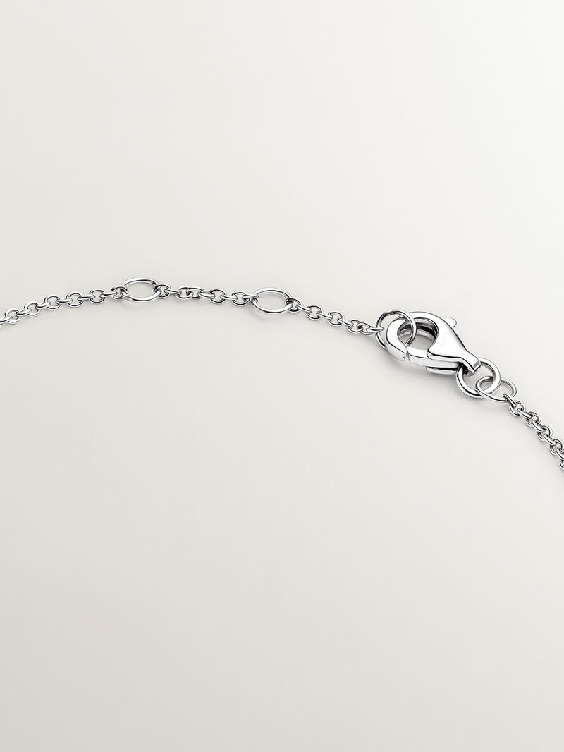 18K white gold bracelet with infinity and diamonds image number 6