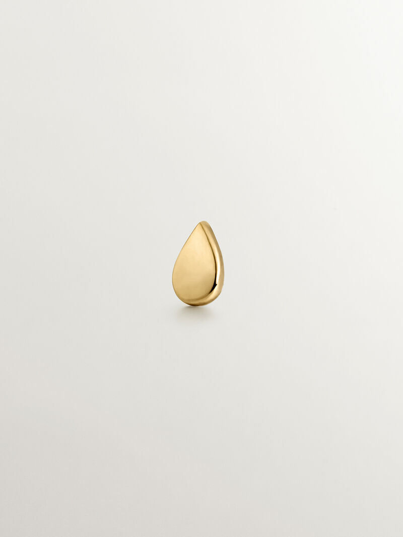 18K yellow gold piercing with a tear-drop shape. image number 2