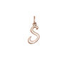 Rose gold-plated silver S initial charm , J03932-03-S