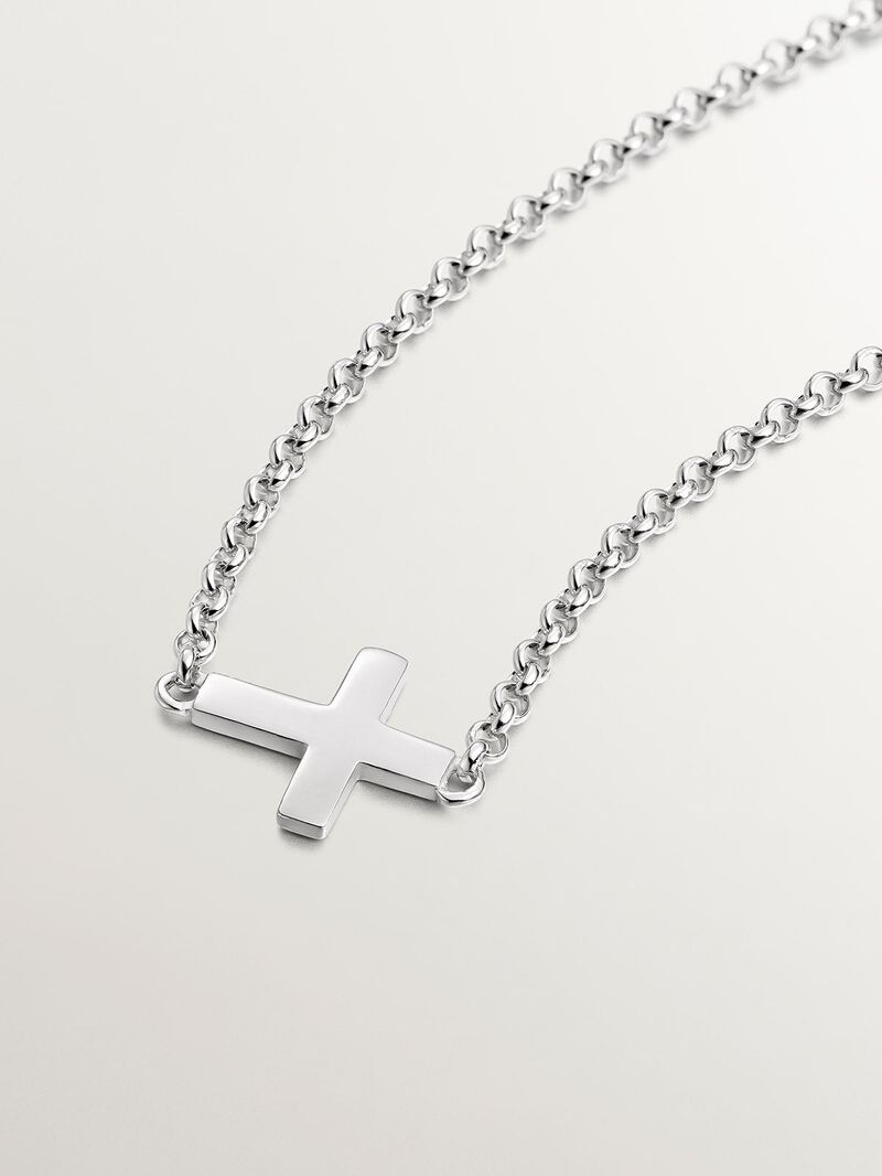 925 Silver Bracelet with Cross image number 4