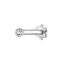 Mini boucle d'oreille piercing diamant 0.014 ct or blanc, J04289-01-H-S
