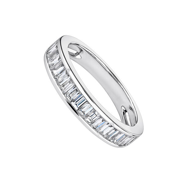 Baguette ring diamonds 0,70 white gold , J00195-01,hi-res
