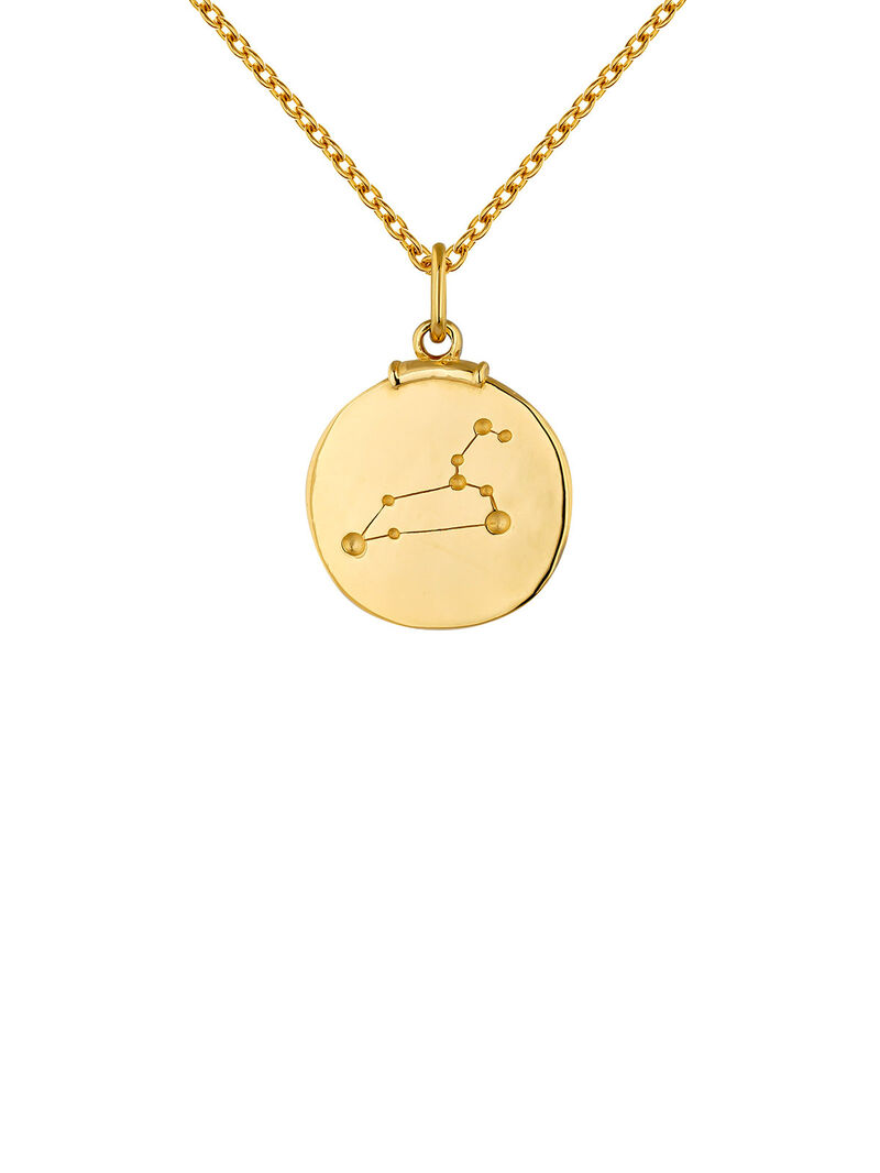 925 Silver Leo Charm bathed in 18K yellow gold image number 8