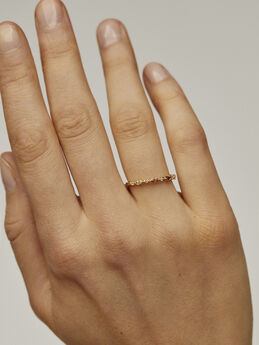 Gold plated stones ring , J04661-02-WT-RO-AM, mainproduct