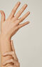 Multi-band ring in 18k yellow gold-plated silver with raised detail and white topazes , J04906-02-WT