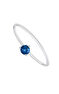 Ring in 9k white gold with a blue sapphire, J05047-01-BS