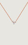 Pendentif trois pierres en or rose 9 K avec des diamants de 0,04 carat, J04961-03