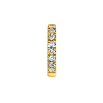 Mini hoop earring diamonds yellow gold 0.03 ct , J04152-02-H, mainproduct
