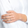 Mini Silver ring with white topaz , J03301-01-WT-SP