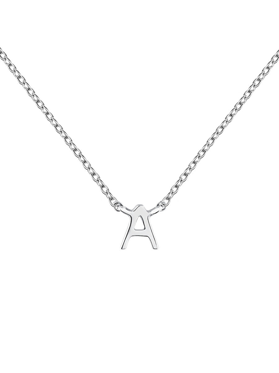 White gold Initial A necklace , J04382-01-A, mainproduct