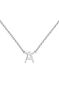 White gold Initial A necklace , J04382-01-A