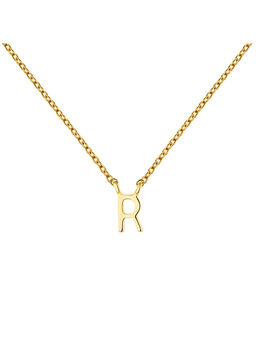 Gold Initial R necklace , J04382-02-R, mainproduct