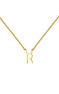 Gold Initial R necklace , J04382-02-R