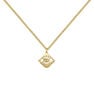 Gold plated eye necklace, J04713-02