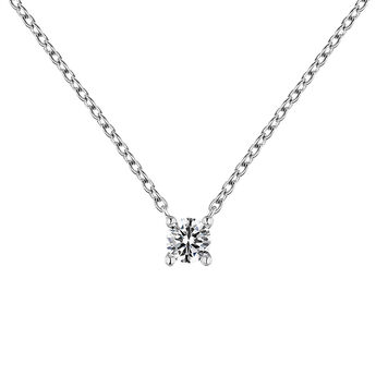 Solitaire pendant in 18k white gold with a 0.15ct diamond, J01957-01-15-GVS,hi-res