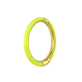 Boucle d'oreille grande or 9 ct émail jaune , J03844-02-H-YELLENA, mainproduct