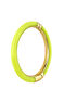 Boucle d'oreille grande or 9 ct émail jaune , J03844-02-H-YELLENA