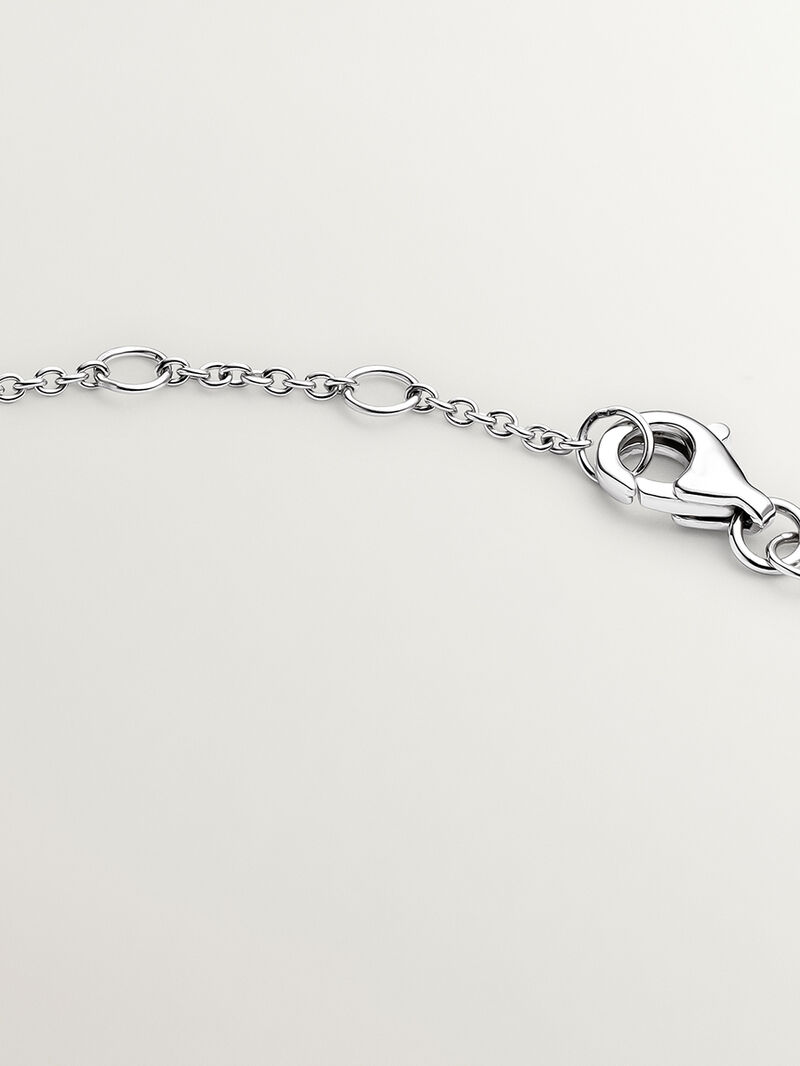 18K white gold bracelet with infinity and diamonds image number 3