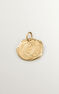 Gold-plated silver Q initial medallion charm  , J04641-02-Q