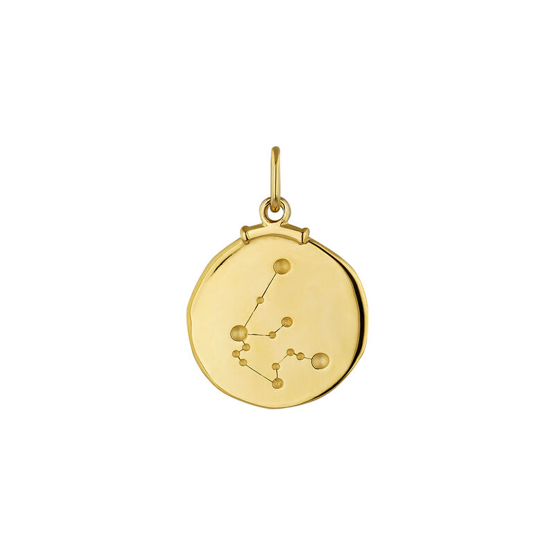 Gold-plated silver Aquarius charm , J04780-02-ACU, hi-res