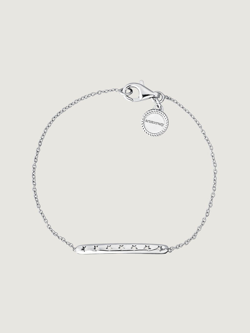 925 Silver Slave-style Bracelet with Stars image number 0