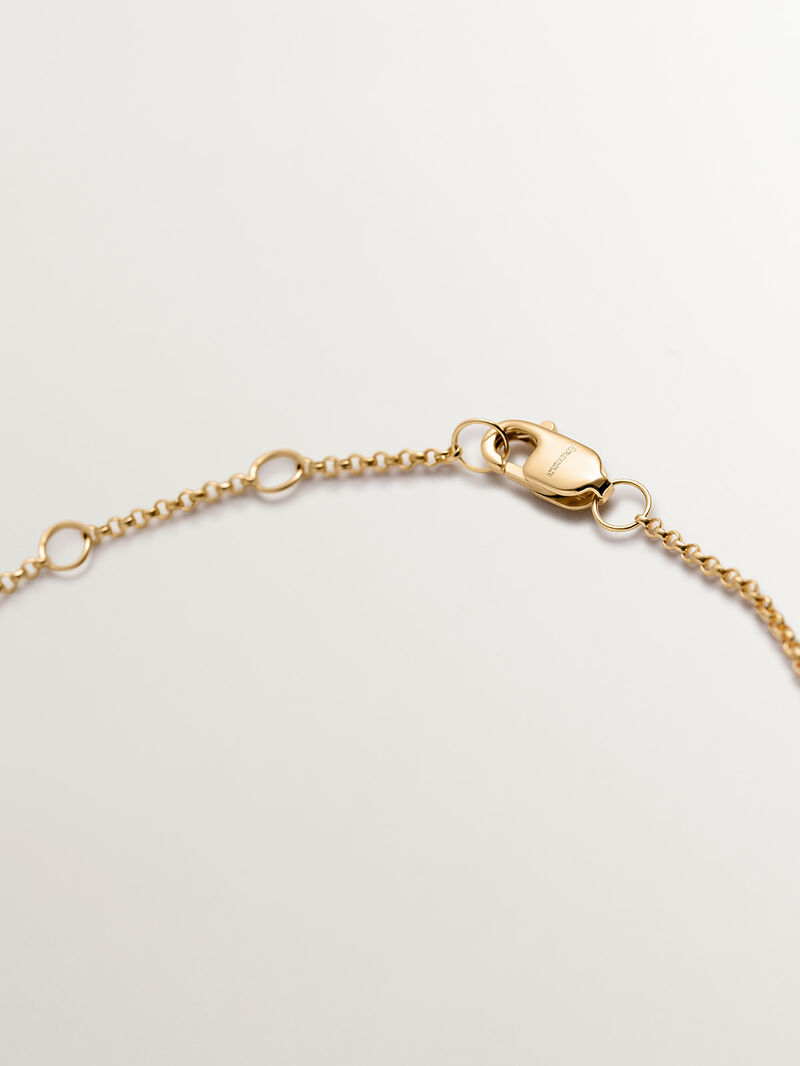 9K Yellow Gold bracelet with interlaced hearts image number 6