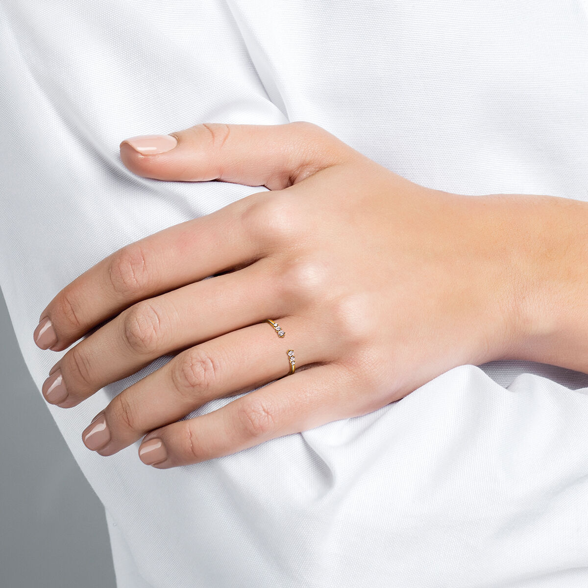 Bague toi et moi diamants or 0,1 ct , J03345-02, hi-res