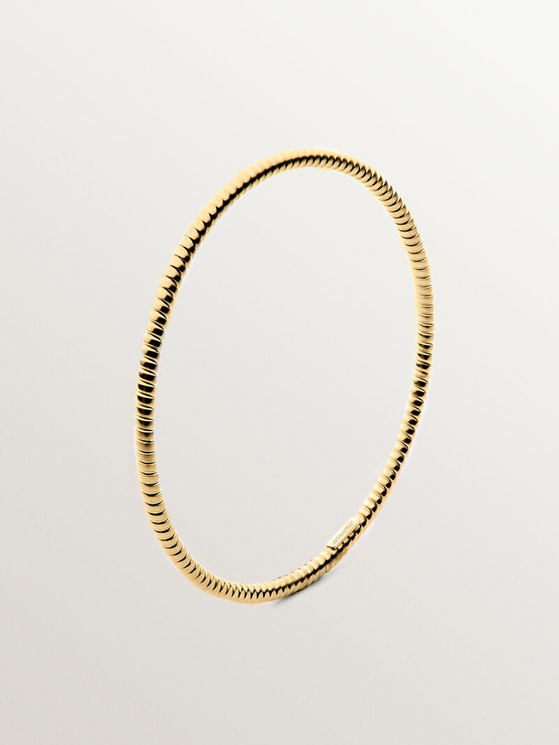 Rigid weekly style bracelet in 18K yellow gold plated 925 silver. image number 2