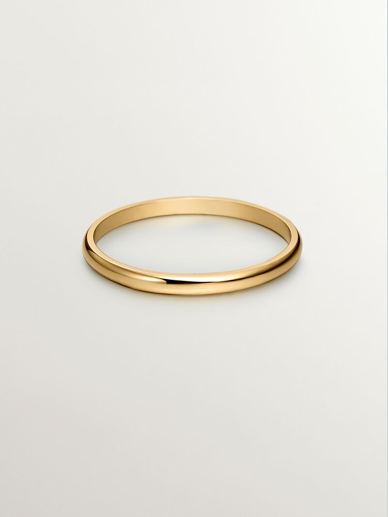 1.70mm half round yellow gold wedding band image number 1