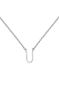 Collar inicial U oro blanco 9 kt , J04382-01-U