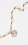 Collar motivo amatista plata recubierta oro , J04757-02-AM